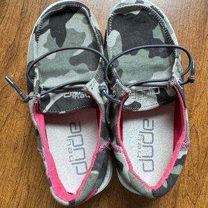 Hey Dude Kids Camo and Pink Shoes